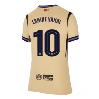 Billige Fotballdrakt Barcelona Lamine Yamal #10 Replika Bortedrakt Dame 2025-26 Kortermet